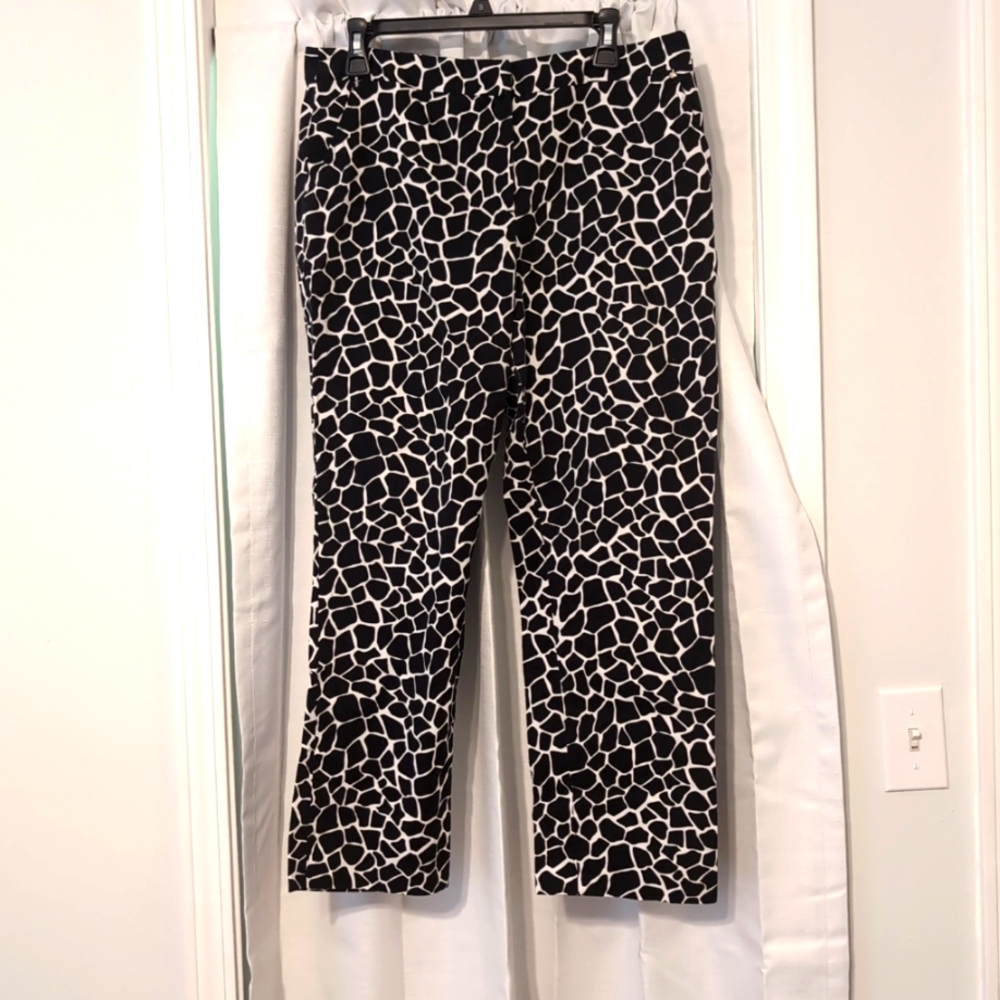 Dana Buchman Black & White‎ Cotton Cropped Pants Women's Size 12